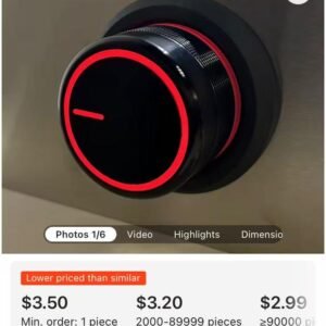 Custom Red Wireless Lighting Knobs