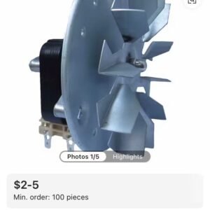 Turbo Fan Shaded Pole Motor for Gas Electric Convection Ovens