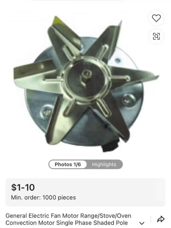 General Electric Fan Motor