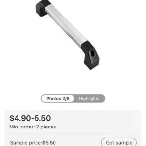 Lightweight Aluminum Oven Door Handle SK4-69300